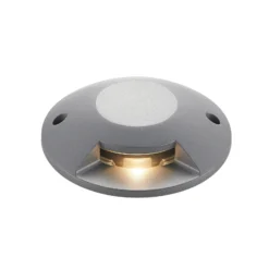 Lucande LED-Bodenstrahler Jeffrey, silber, 1 Lichtaustritt