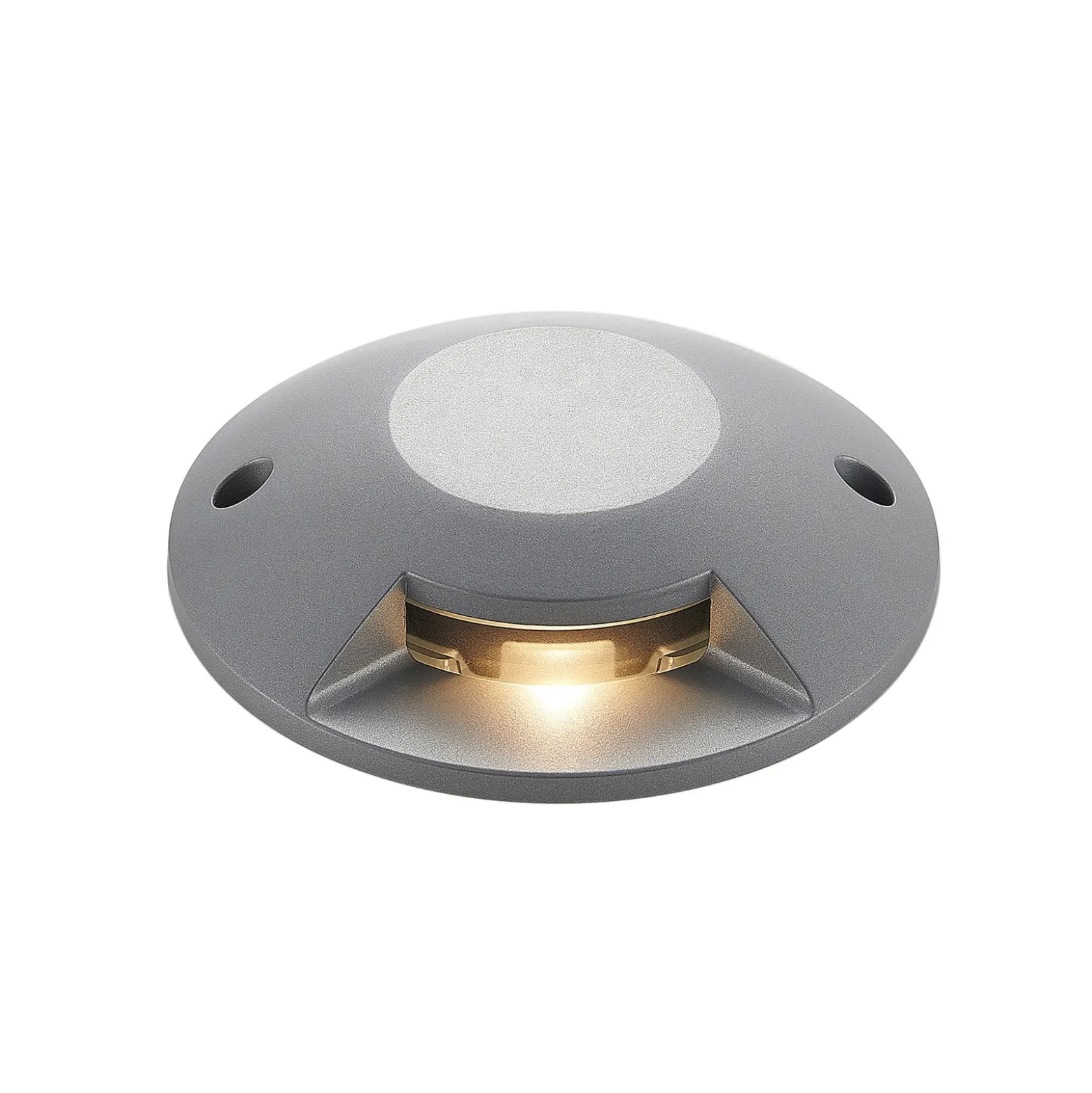Lucande LED-Bodenstrahler Jeffrey, silber, 1 Lichtaustritt