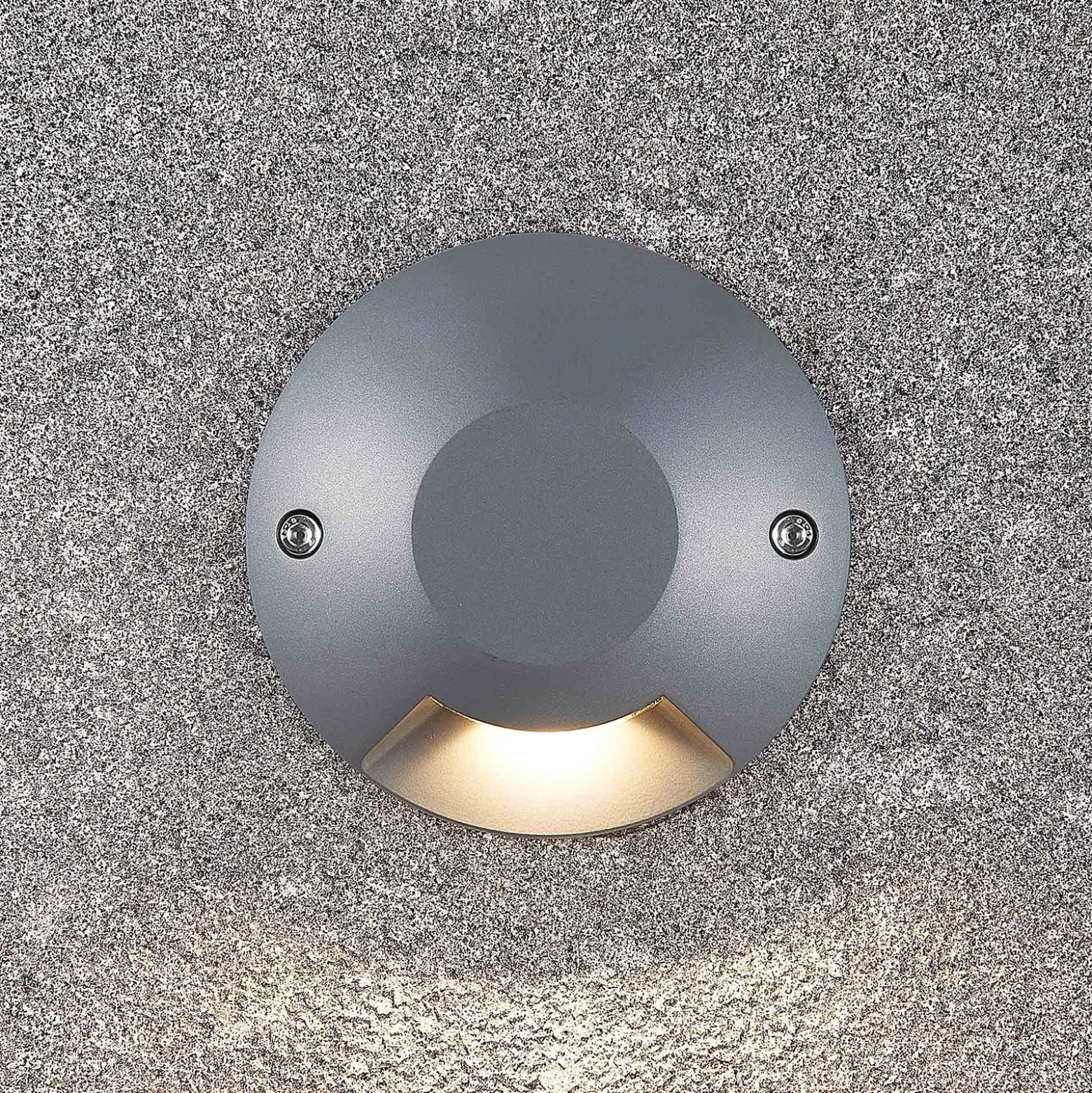Lucande LED-Bodenstrahler Jeffrey, silber, 1 Lichtaustritt