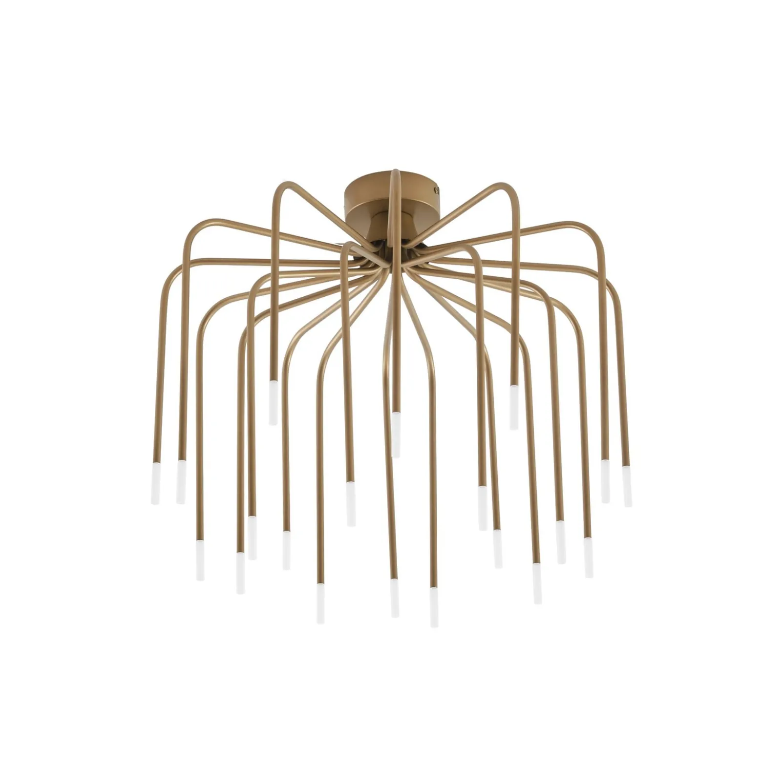 Lucande LED-Deckenlampe Ariadne, Ø 57cm, gold matt, 20-flg.
