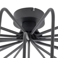 Lucande LED-Deckenlampe Ariadne, Ø57cm, schwarz matt, 20-flg