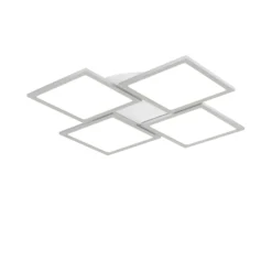 Lucande LED-Deckenlampe Ilira, 4-flg., silber, CCT, dimmbar