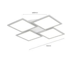 Lucande LED-Deckenlampe Ilira, 4-flg., silber, CCT, dimmbar