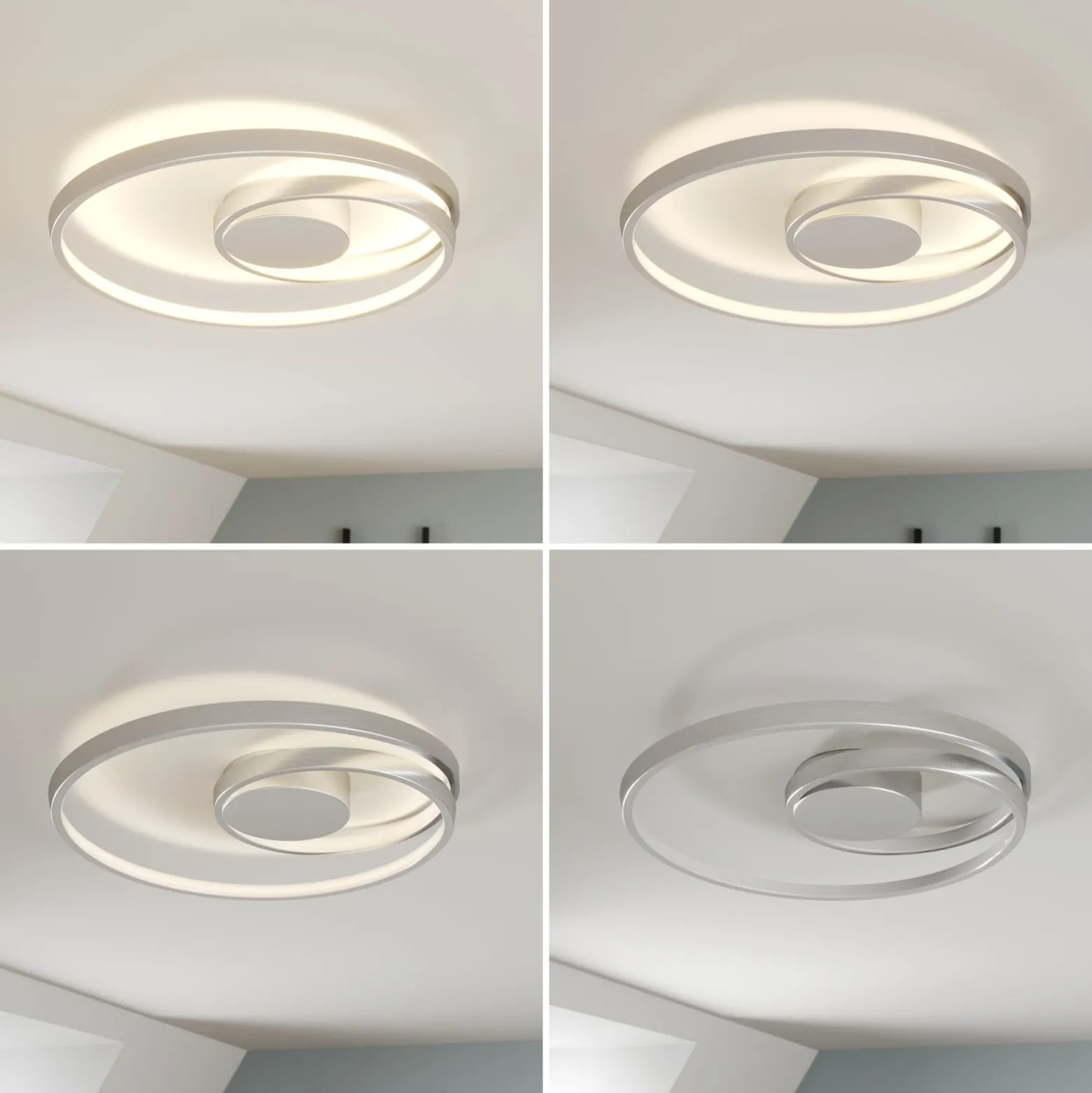 Lucande LED-Deckenlampe Maire, chromfarben, Metall, dimmbar