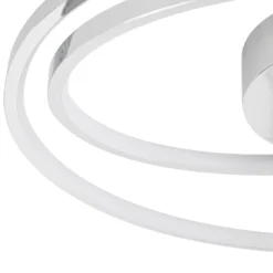 Lucande LED-Deckenlampe Maire, chromfarben, Metall, dimmbar