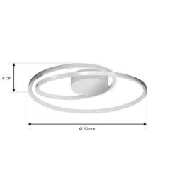 Lucande LED-Deckenlampe Maire, chromfarben, Metall, dimmbar