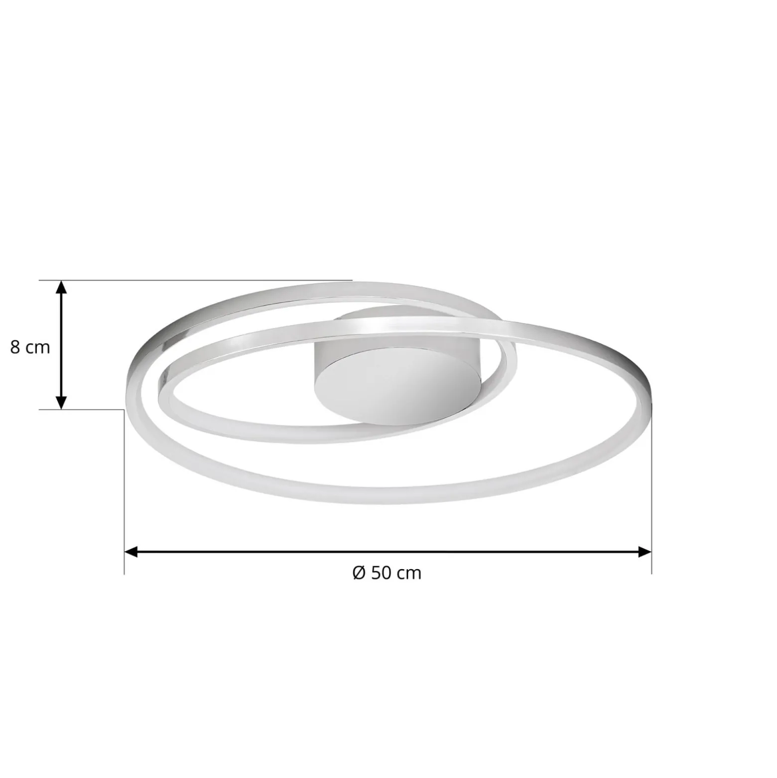 Lucande LED-Deckenlampe Maire, chromfarben, Metall, dimmbar