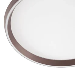 Lucande LED-Deckenlampe Rylan, braun, Ø 62 cm, dimmbar, CCT