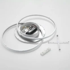 Lucande LED-Deckenlampe Senne, CCT, silber, Metall