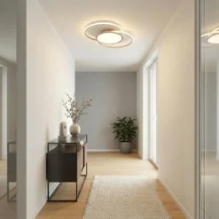 Lucande LED-Deckenlampe Senne, CCT, silber, Metall