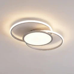 Lucande LED-Deckenlampe Senne, CCT, silber, Metall