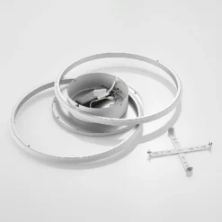 Lucande LED-Deckenlampe Senne, 63 cm, silber, Aluminium