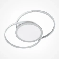 Lucande LED-Deckenlampe Senne, 63 cm, silber, Aluminium
