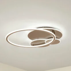 Lucande LED-Deckenleuchte Circulo, kaffeebraun, CCT, dimmbar