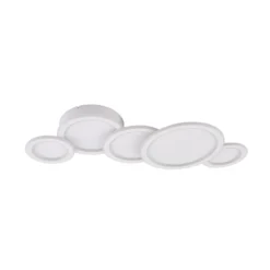 Lucande LED-Deckenleuchte Diala, weiß, Metall, 96 cm
