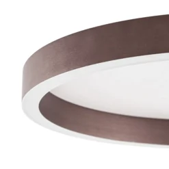 Lucande LED-Deckenleuchte Rotundo, Ø 40 cm, braun, dimmbar