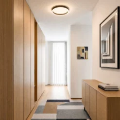 Lucande LED-Deckenleuchte Rotundo, Ø 40 cm, braun, dimmbar