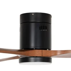 Lucande LED-Deckenventilator Brinia, Ø 132 cm, Holz, CCT
