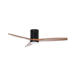 Lucande LED-Deckenventilator Brinia, Ø 132 cm, Holz, CCT