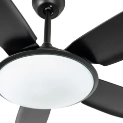 Lucande LED-Deckenventilator Divian, schwarz, DC, leise, CCT