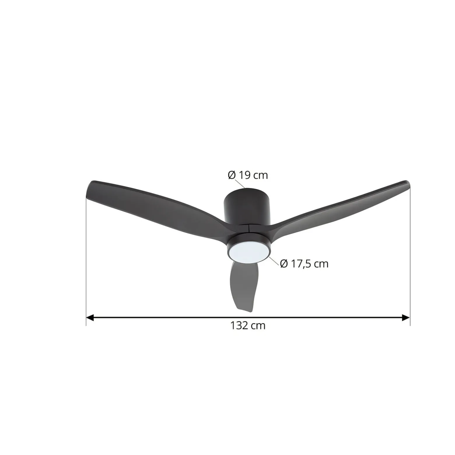 Lucande LED-Deckenventilator Sorin, schwarz, DC, leise, IP44