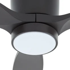 Lucande LED-Deckenventilator Sorin, schwarz, DC, leise, IP44