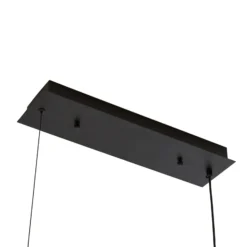 Lucande LED-Hängeleuchte Kisune, schwarz/weiß, Metall
