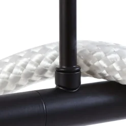 Lucande LED-Hängeleuchte Kisune, schwarz/weiß, Metall