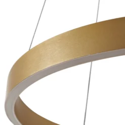 Lucande LED-Hängeleuchte Yonam, Ø 60 cm, 2-flg., gold, CCT