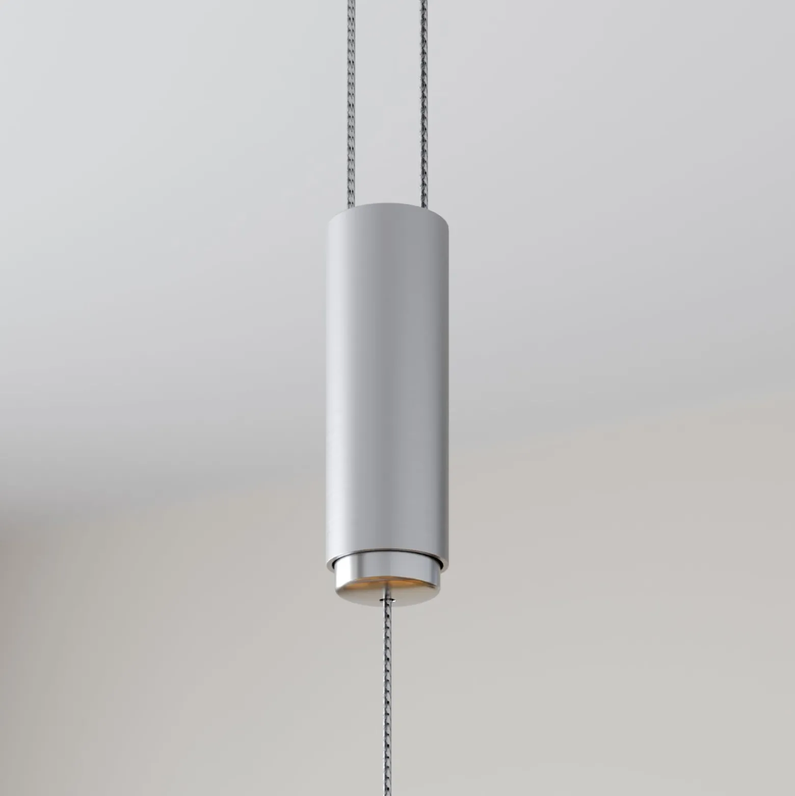 Lucande LED-Pendellampe Arnik, 180 cm, nickelfarben, dimmbar