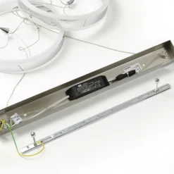 Lucande LED-Pendellampe Lyani, 85 cm, 2-flg., chrom, dimmbar