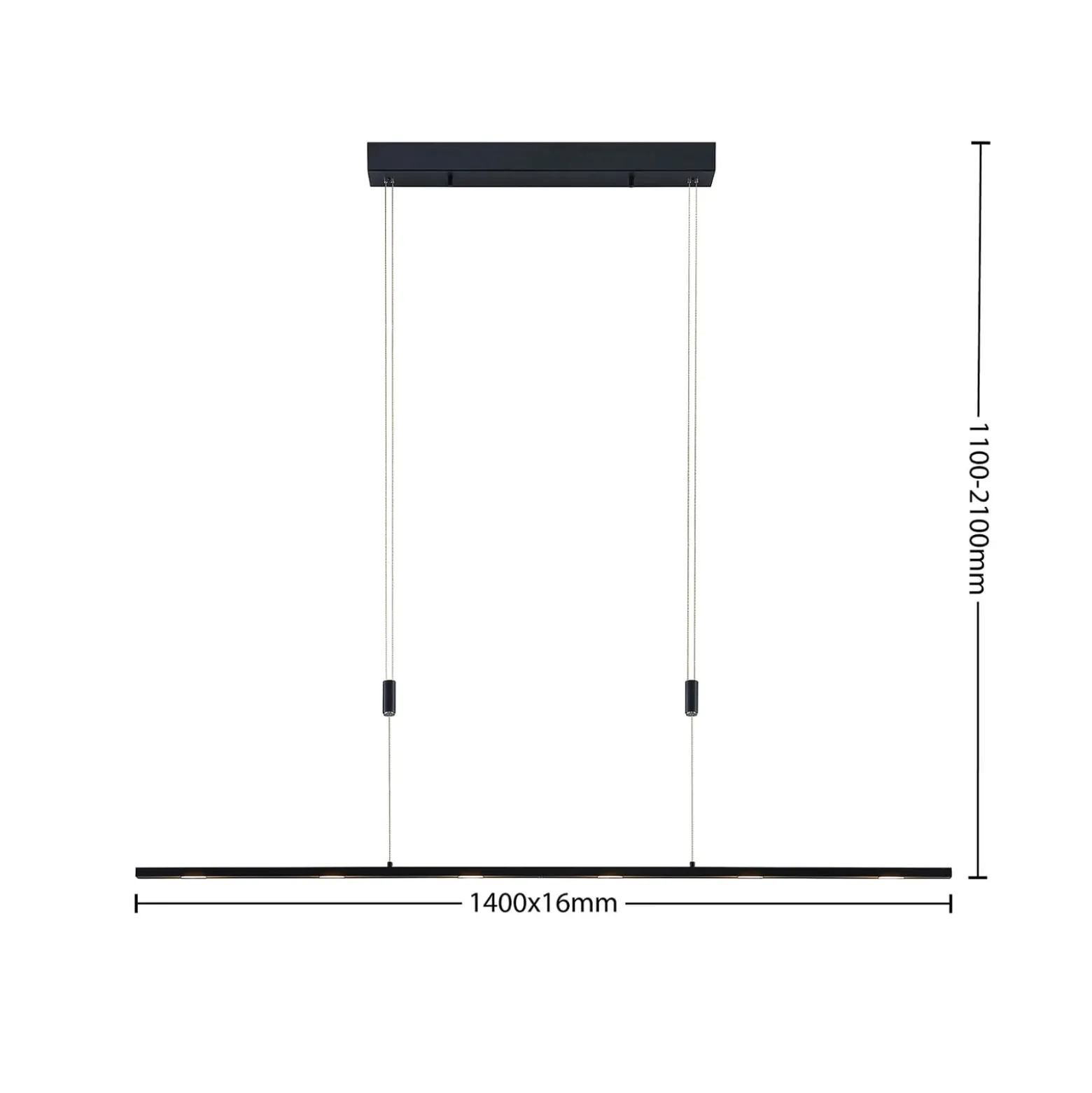 Lucande LED-Pendellampe Stakato, 140 cm, 6-flg., dimmbar