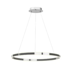 Lucande LED-Pendelleuchte Lyani, 80 cm, chrom, dimmbar