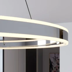 Lucande LED-Pendelleuchte Lyani, 80 cm, chrom, dimmbar