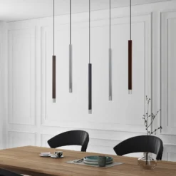 Lucande LED-Pendelleuchte Stoika, 88 cm, 5-flg., Metall