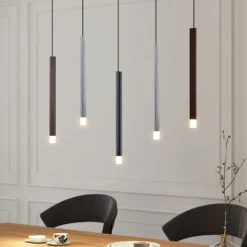 Lucande LED-Pendelleuchte Stoika, 88 cm, 5-flg., Metall