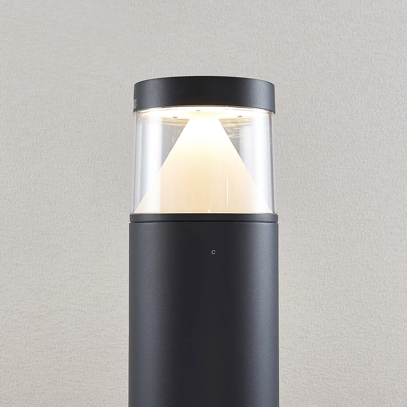 Lucande LED-Pollerlampe Darja, anthrazit, Metall, 100cm,IP54