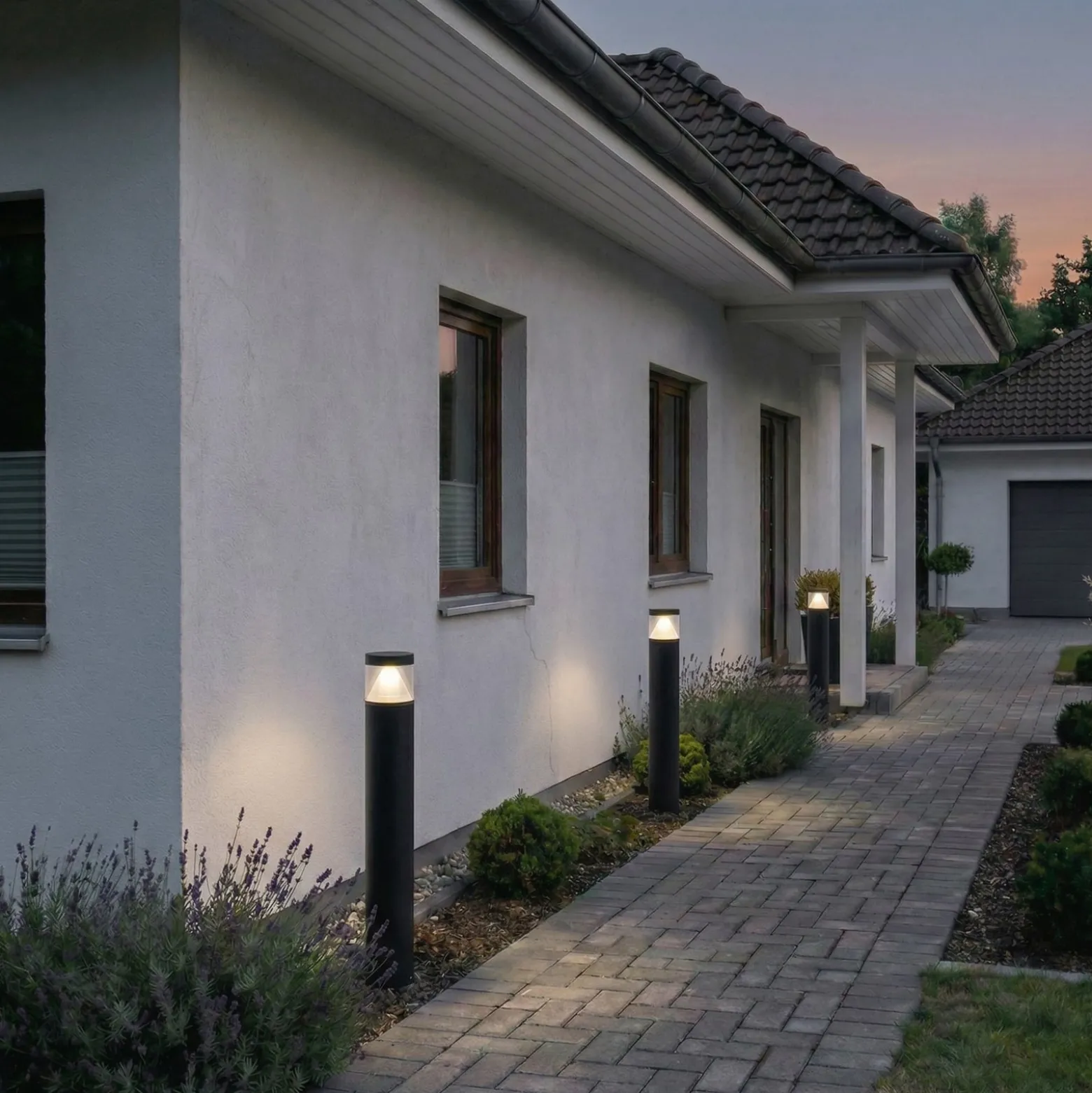 Lucande LED-Pollerlampe Darja, anthrazit, Metall, 100cm,IP54