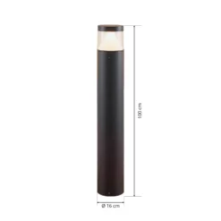 Lucande LED-Pollerlampe Darja, anthrazit, Metall, 100cm,IP54