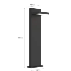 Lucande LED-Pollerleuchte Silvan, 65 cm, anthrazit, Metall