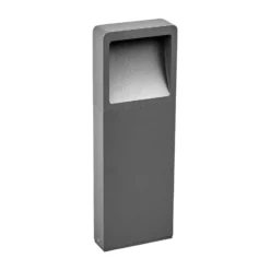 Lucande LED-Sockellampe Leya, 35 cm, anthrazit, Metall, IP54