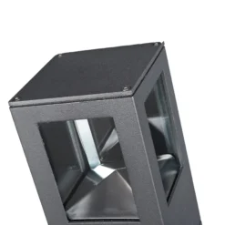 Lucande LED-Sockelleuchte Nicola, 20 cm, anthrazit, IP54
