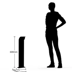 Lucande LED-Sockelleuchte Tinna, 60 cm, anthrazit, IP65