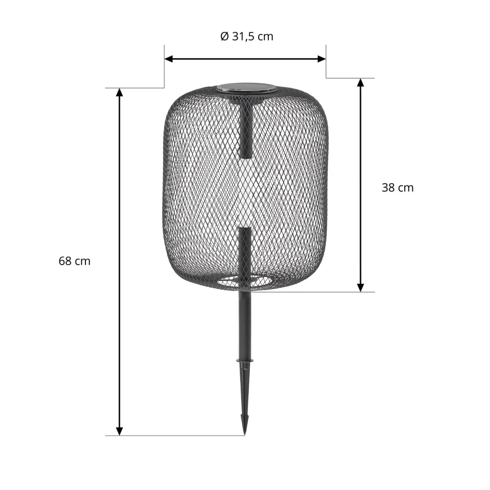Lucande LED-Solarerdspießleuchte Faylen, schwarz, IP65