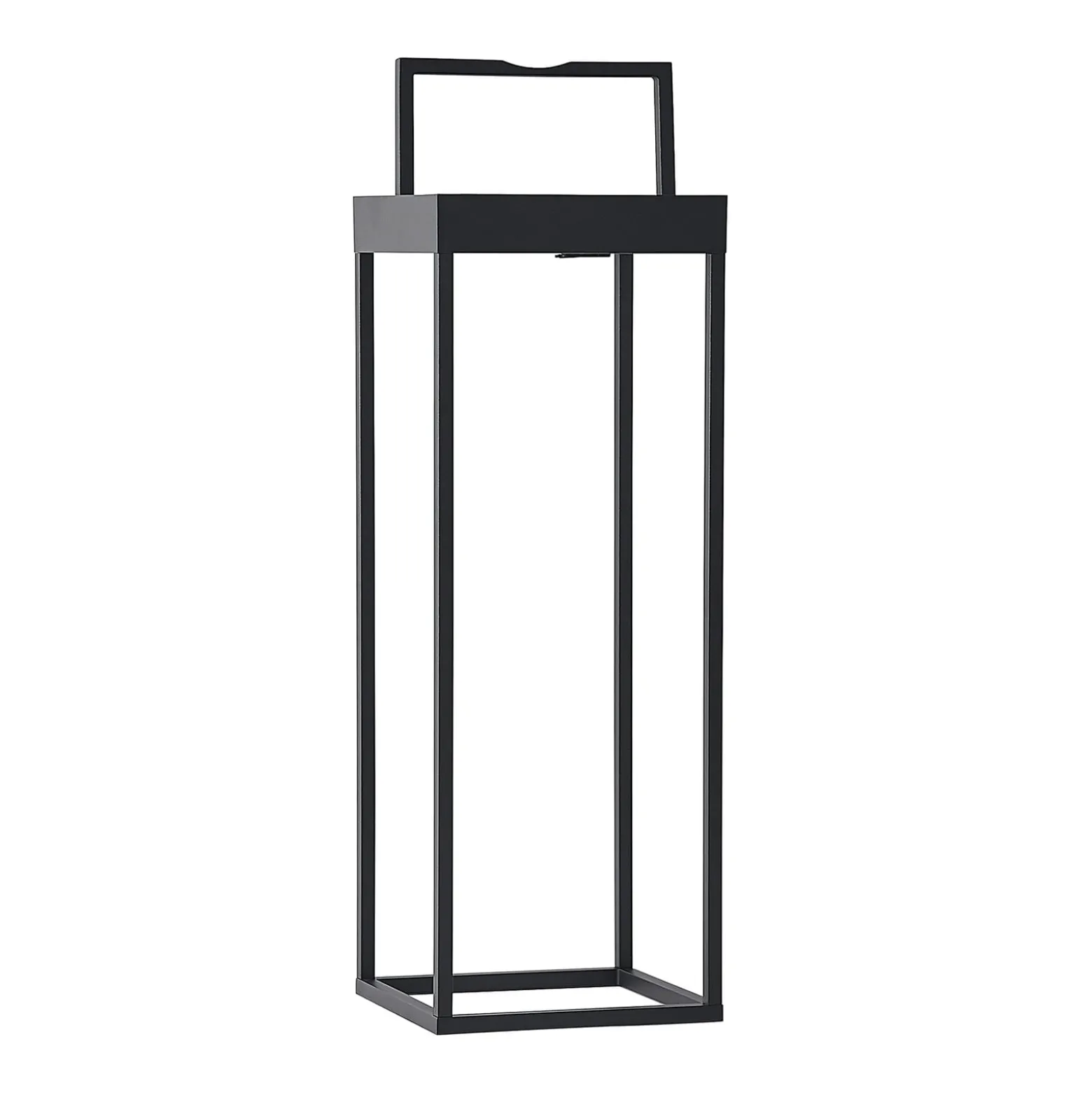 Lucande LED-Solarleuchte Lynzy, 58cm, schwarz, Metall, IP65