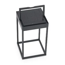 Lucande LED-Solarleuchte Lynzy, 38cm, schwarz, Metall, IP65