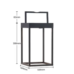 Lucande LED-Solarleuchte Lynzy, 38cm, schwarz, Metall, IP65