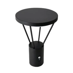 Lucande LED-Solar-Sockellampe Elario, 44 cm, schwarz, Sensor