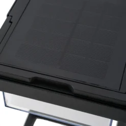 Lucande LED-Solartischlampe Tilena, eckig, schwarz, dimmbar