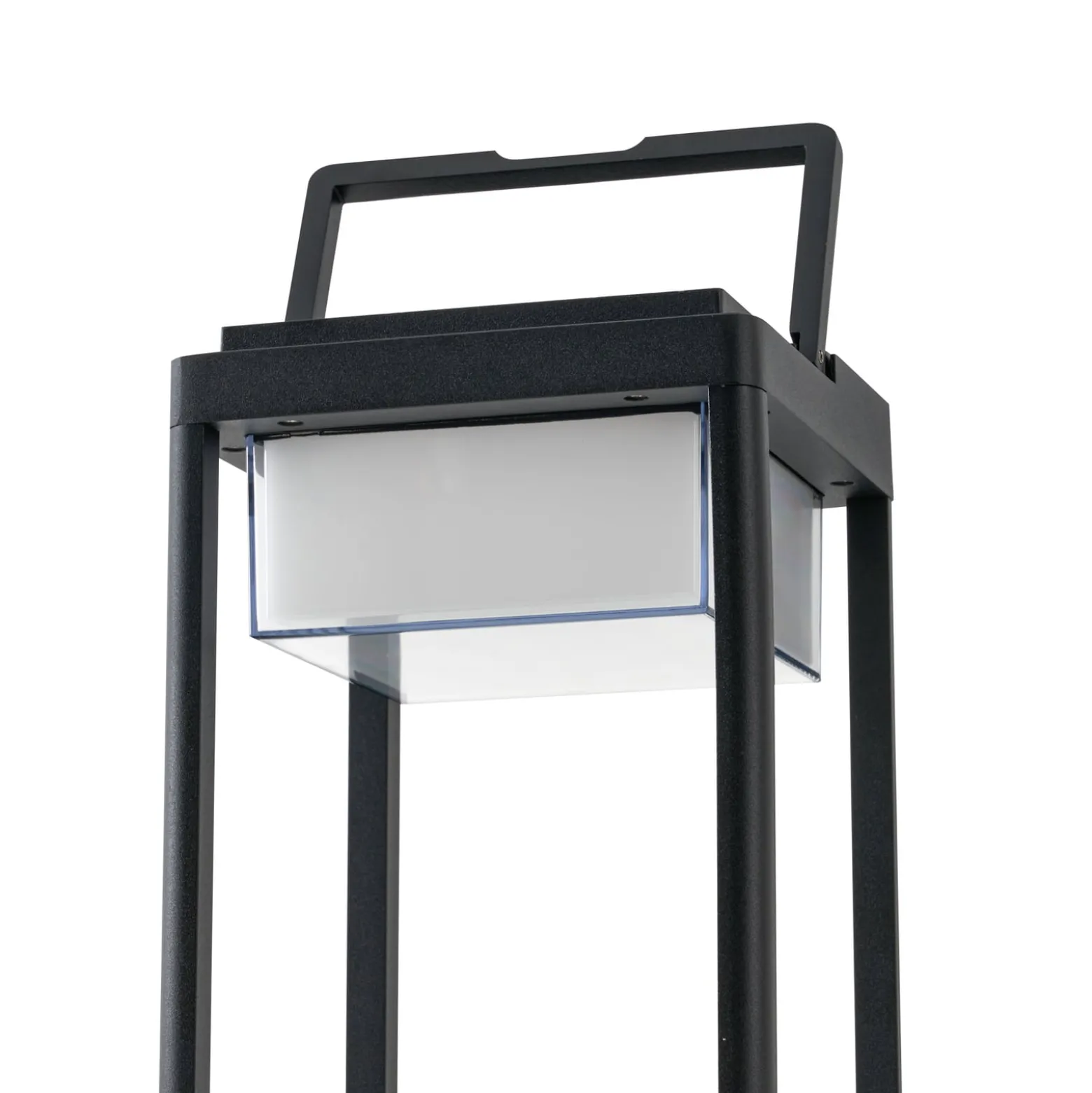 Lucande LED-Solartischlampe Tilena, eckig, schwarz, dimmbar
